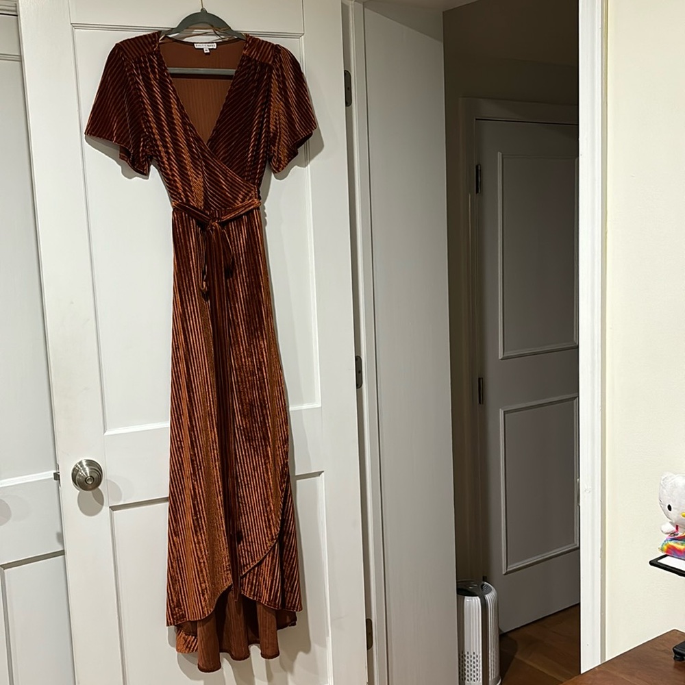Baltic Born wrap dress (M, Rust)